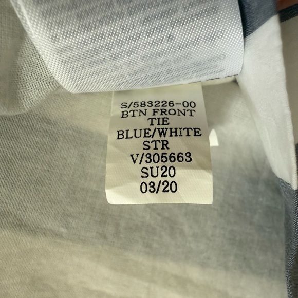 NEW Gap Tie-Belt Button-Front Stripe Midi Skirt Sailor Preppy Size 4 Tall - Picture 11 of 12